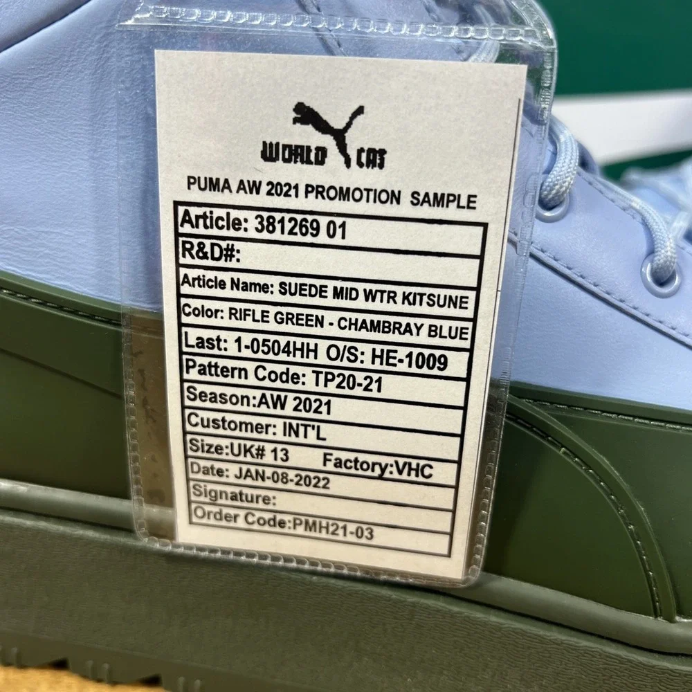 PUMA x MAISON KITSUNÉ Suede Mid 2021 Promotional Sample Size 14 Men's 381269-01